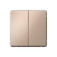 Двухклавишный выключатель кнопочный Systeme Electric ArtGallery, сх.2, 10А, песочный GAL001217