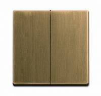 Выключатель 2-клав. латунь металл ABB Busch Jaeger 2CKA001012A2108|2CKA001751A3117