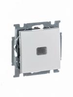 Выключатель 1-клав. + подс. chalet белый ABB Basic 55 2CKA001012A2185