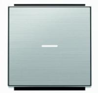 Выключатель 1-клав. + подс. нержавеющая сталь ABB Sky Niessen 2CLA810100A1001|2CLA850130A1401|2CLA819202A1001