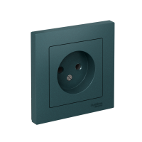 Розетка Systeme Electric AtlasDesign без заземления без шторок, 16А, в сборе, ИЗУМРУД ATN000840