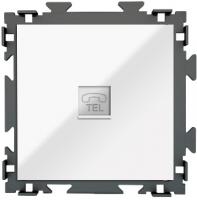 Розетка телефон CGSS цв. белый PL-W201T-WCG