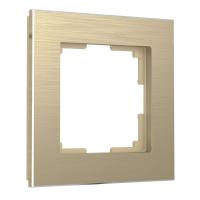 Рамка из металла на 1 поста Аluminium шампань алюминий Werkel Aluminium шампань алюминий W0011711