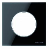 1 постовая рамка черное стекло ABB Sky Moon 2CLA867100A3101