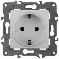Розетка 220v c/з белая ЭРА Элеганс 14-2101-01