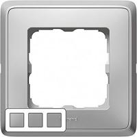 Рамка 3 местная алюминий 773673 Legrand Cariva цвет алюминий