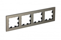 Рамка 4-постовая Systeme Electric AtlasDesign Nature, металл латунь ATN312204