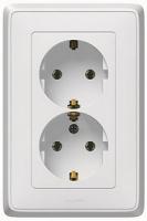 Двойная розетка 773627 Legrand Cariva цвет белый