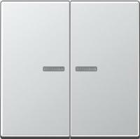 Выключатель двухклавишный с подсветкой Jung 505U5+A595KO5AL