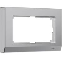 Рамка из пластика для двойной розетки Stark серебряный Werkel Stark серебряный W0081806