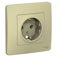 Розетка скрытой установки с заземляющим контактом без шторок 16A 250В Systeme Electric Blanca BLNRS001017, Бежевый