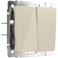 Выключатель двухклавишный слоновая кость Werkel Встраиваемые механизмы слоновая кость W1120003
