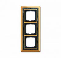 3 постовая рамка латунь полированная черная роспись ABB Династия 2CKA001754A4577