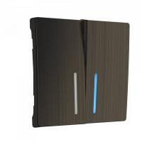 Выключатель 2-клав с подсветкой бронзовый Werkel W1120101 + W1129112