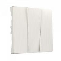 Выключатель 3-клав перламутровый рифленый Werkel W1130001 + W1139013