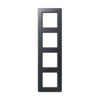 Рамка четырехместная антрацит матовый AF584BFANM Jung A Flow