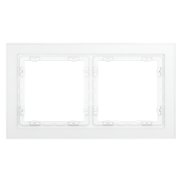 Рамка стеклянная на 2 поста Voltum S70 белый матовый (VLS110202)