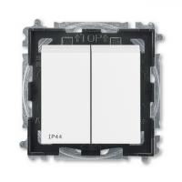 Выключатель 2-клав. ABB Levit белый 2CHH595940A4003