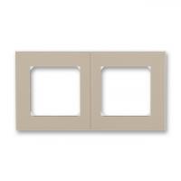 Рамка 2 постовая ABB Levit кофе макиато - белый 2CHH015020A6018