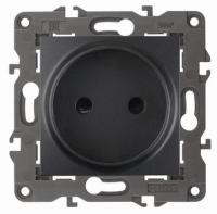 Розетка 220v б/з антрацит ЭРА Элеганс 14-2105-05