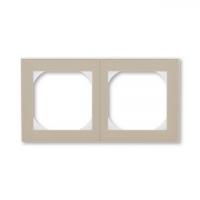 Рамка 2 постовая 55х55 ABB Levit кофе макиато - белый 2CHH015520A4018