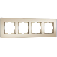 Рамка из стекла на 4 пост Werkel Senso шампань soft-touch W0043111