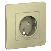 Розетка скрытой установки с заземляющим контактом и шторками 16A 250В Systeme Electric Blanca BLNRS001117, Бежевый