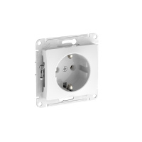 Розетка Systeme Electric Glossa с заземлением без шторок, 16А, мех., быстрозажим. клем., БЕЛЫЙ GSL000143S