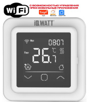 Программируемый терморегулятор с возможностью управления через смартфон IQ Watt SMART HEAT Wi-Fi WHITE 00410