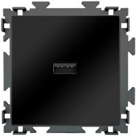 Розетка USB CGSS цв. Черный PL-W201U-BCM