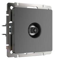 ТВ-розетка оконечная графит рифленый Werkel Встраиваемые механизмы графит рифленый W1183004