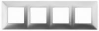 4 постовая рамка алюминий ЭРА Элеганс 14-5004-03
