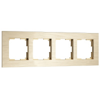 Рамка из металла на 4 поста АluMax шампань  Werkel AluMax шампань W0043511