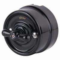 Переключатель/выключатель одноклавишный черный Ретро Werkel Накладные ретро механизмы Ретро черные W5612008