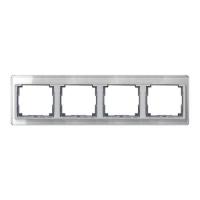 Рамка 4-пост горизонт. серебро Jung SL500 SL5840SI