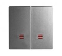 Выключатель проходной 2-клавишный с подсветкой Simon 82 75394-39 | 82025-33