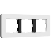 Рамка 3-постовая Werkel Split белый/черный, soft-touch W0033068