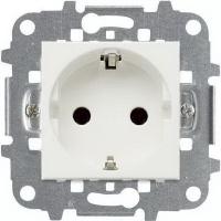 Розетка 220v с/з и шторками белая ABB Zenit 2CLA228800N1101|2CLA227190N1001
