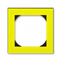 Рамка 1 постовая 55х55 ABB Levit жёлтый - дымчатый чёрный 2CHH015510A4064