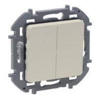 Выключатель 2-клав бежевый Inspiria 673621
