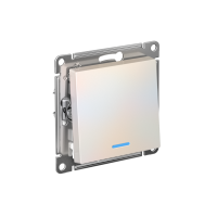 Выключатель 1-клавишный Systeme Electric AtlasDesign с подсветкой, сх.6а, 10АХ, мех., быстрозажим. клем., ЖЕМЧУГ ATN000463S