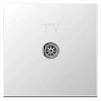 Розетка TV Φ9.5mm оконечная с накладкой, цвет алюминий Jasmart FD6001PAL