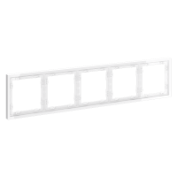Рамка пластиковая на 5 постов Voltum S70 пластик белая глянцевая (VLS100501)