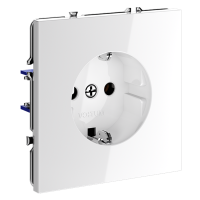 Розетка с заземлением Voltum S70 пластик белая глянцевая 16А (VLS040101)