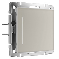 Сенсорный одноклавишный выключатель с подсветкой Werkel дымчатый W4512014