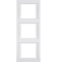 Рамка белая тройная вертикальная 13337009 Berker K