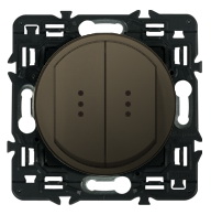 Выключатель 2 клавишный с подсв. 10АХ Legrand Celiane 67002x2 | 67684x2 | 64911 | 80251