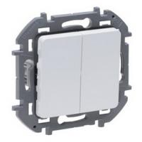 Выключатель 2-клав белый Inspiria 673620