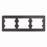 Рамка 3-постовая горизонтальная Systeme Electric (Schneider Electric) Glossa, сиреневый туман GSL001403