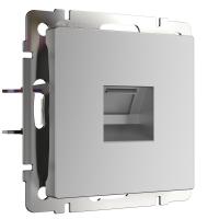 Телефонная розетка  RJ-11 серебряный Werkel Встраиваемые механизмы серебряные W1182006